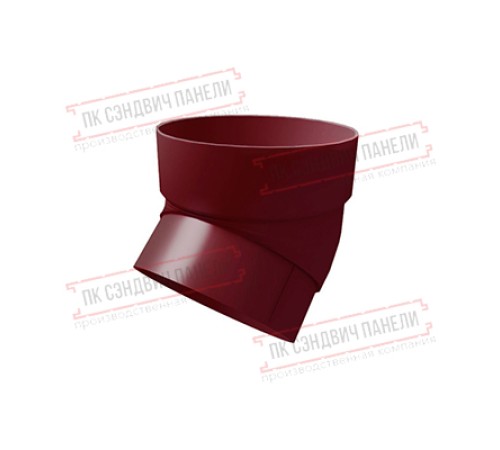 Колено трубы 45 град. ПВХ бордо RAL 3005