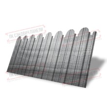 Профнастил фигурный С10 - 0,45 Окрас - Б, Print Premium Silver Wood.