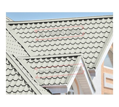 Планка конька плоского 120х120х2000 ПЭ-9002-0.45
