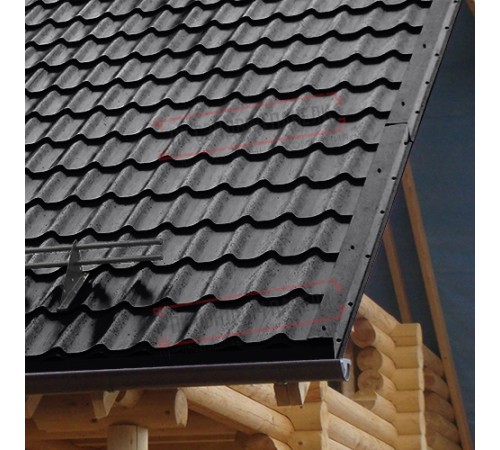Планка торцевая 135х145х2000 Viking E-9005-0.5