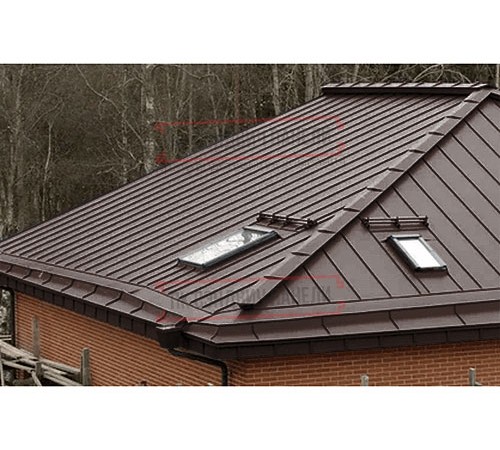 Кликфальц Pro 0,5 Velur RAL8017 шоколад с пленкой на замках