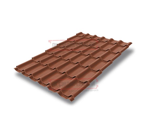 Металлочерепица Классик RAL8004 Drap-0,45