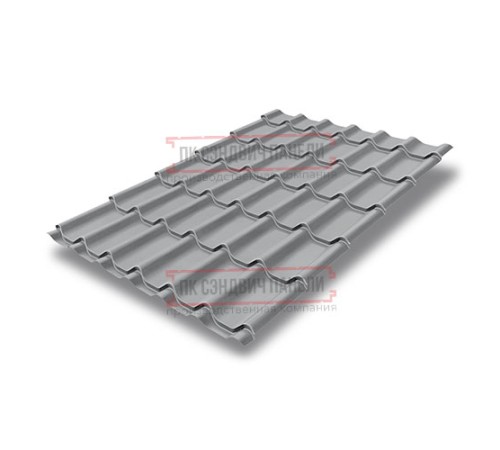 Металлочерепица классик плюс RAL7004 Satin-0.5