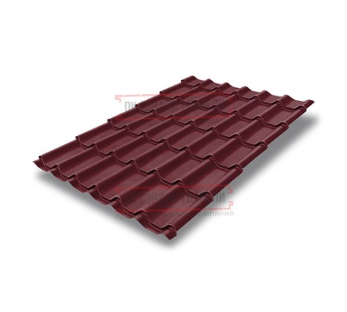 Металлочерепица классик плюс RAL3005 Satin-0.5