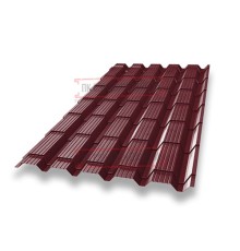 Металлочерепица Квадро профи RAL3005 Satin-0,5