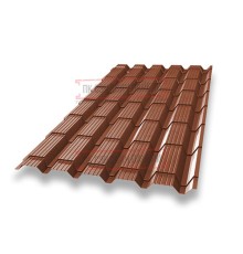 Металлочерепица Квадро профи RAL8004 Drap-0,45