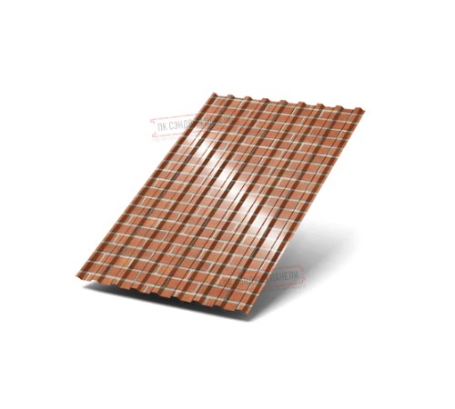 Профнастил МП20-1100 ECOSTEEL-Кирпич-0.5.