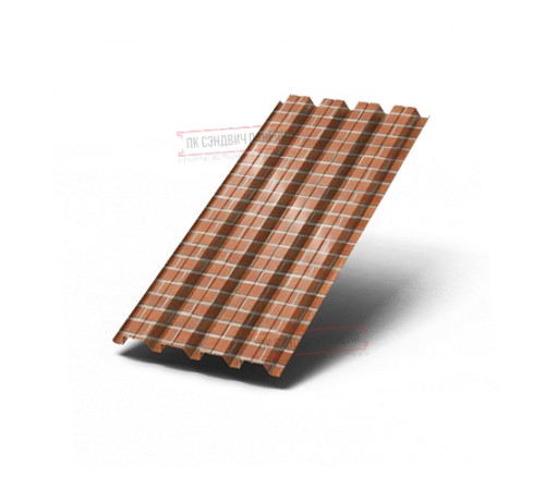 Профнастил Н60-845 ECOSTEEL-Кирпич-0.5