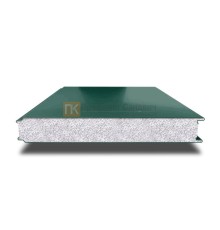 Сэндвич панели гладкие с пенополистиролом, ширина 1000 мм, толщина 250 мм, 0.5/0.5, RAL6005