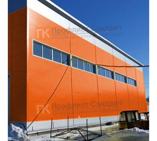 Сэндвич панели гладкие с пенополиизоциануратом, ширина 1200 мм, толщина 20 мм, 0.5/0.5, RAL2004