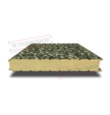 Сэндвич панели стеновые с пенополиуретаном, ширина 1200 мм, толщина 300 мм, 0.5/0.5, милитари